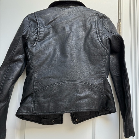 Blank NYC Onyx Vegan Leather Moto Jacket Black XS - Picture 8 of 9